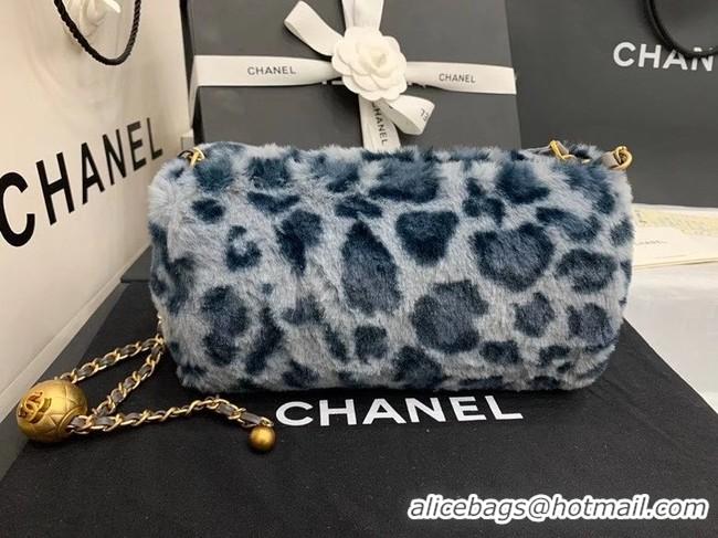 Buy Inexpensive Chanel Mink hair Leopard Print AS1899 blue