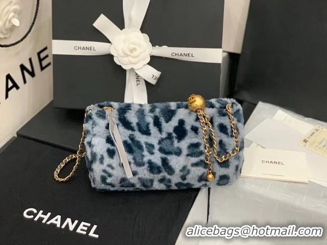 Buy Inexpensive Chanel Mink hair Leopard Print AS1899 blue