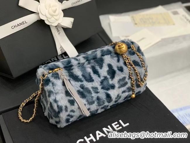 Buy Inexpensive Chanel Mink hair Leopard Print AS1899 blue