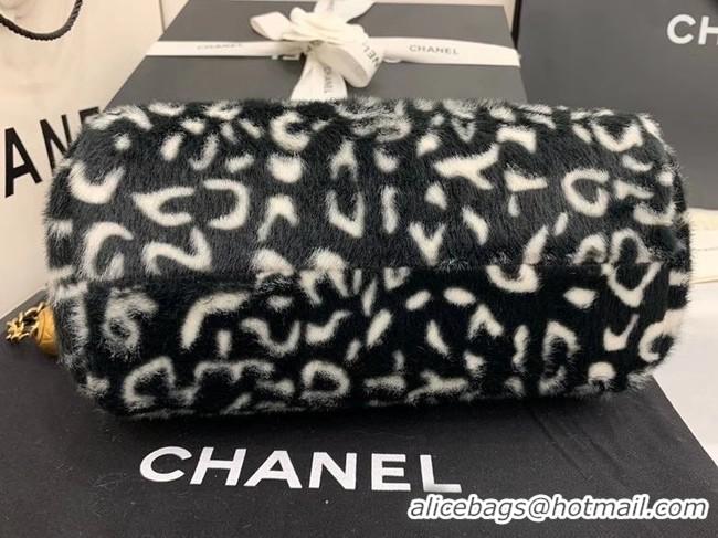 Fashion Show Collection Chanel Mink hair Leopard Print AS1899 black