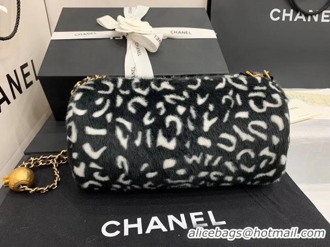 Fashion Show Collection Chanel Mink hair Leopard Print AS1899 black