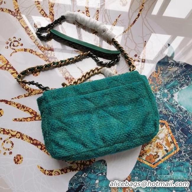 Luxury Classic CHANEL 19 Flap Bag AS1160 green