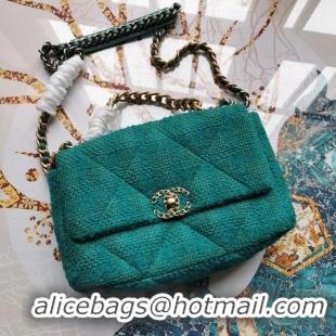 Modern Classic CHANEL 19 Flap Bag AS1161 green