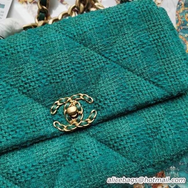 Modern Classic CHANEL 19 Flap Bag AS1161 green