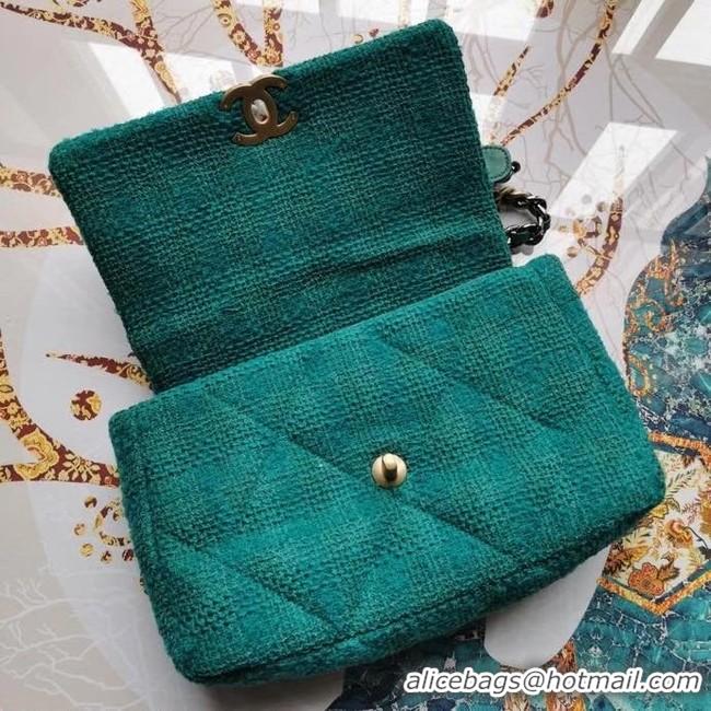 Modern Classic CHANEL 19 Flap Bag AS1161 green