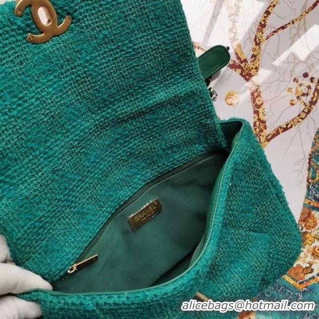 Modern Classic CHANEL 19 Flap Bag AS1161 green