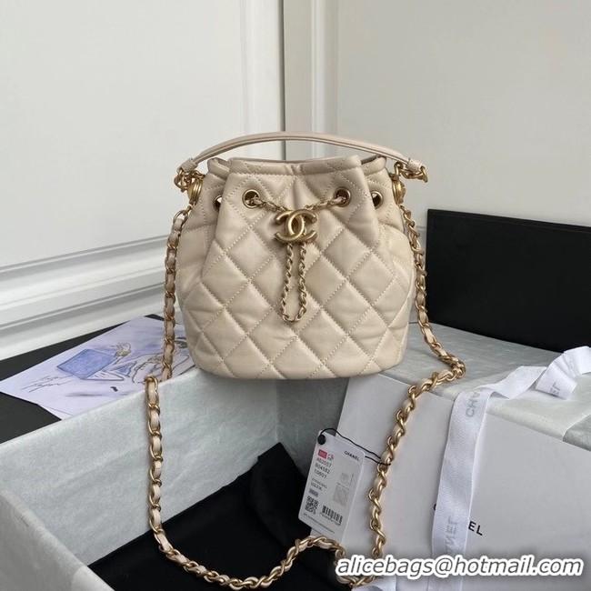 Grade Promotional Chanel Drawstring Sheepskin bag AS2057 Beige