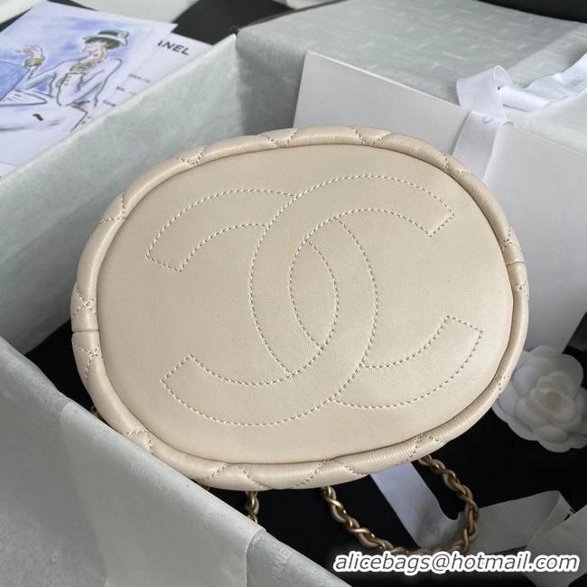 Grade Promotional Chanel Drawstring Sheepskin bag AS2057 Beige