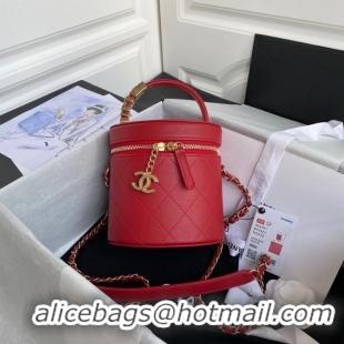 Noble Useful Chanel vanity case AS2061 red