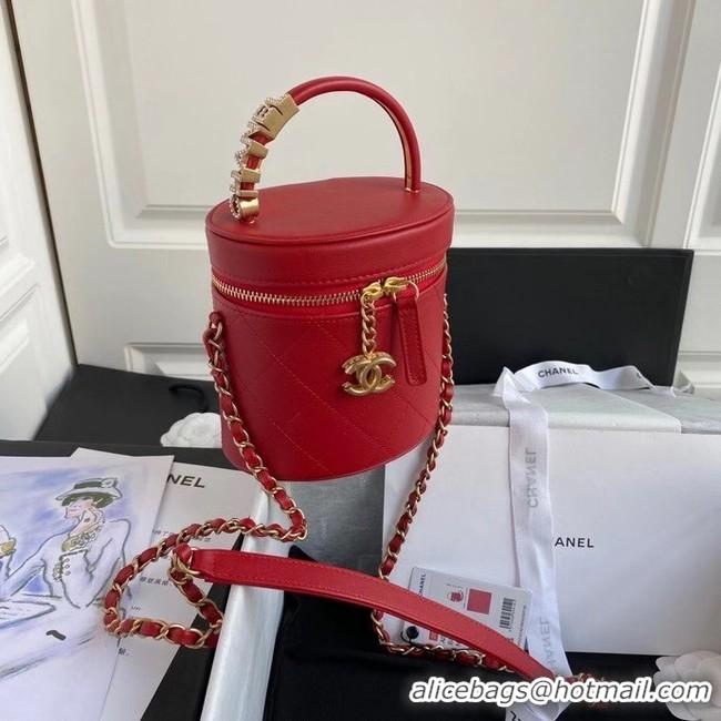 Noble Useful Chanel vanity case AS2061 red