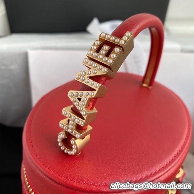 Noble Useful Chanel vanity case AS2061 red