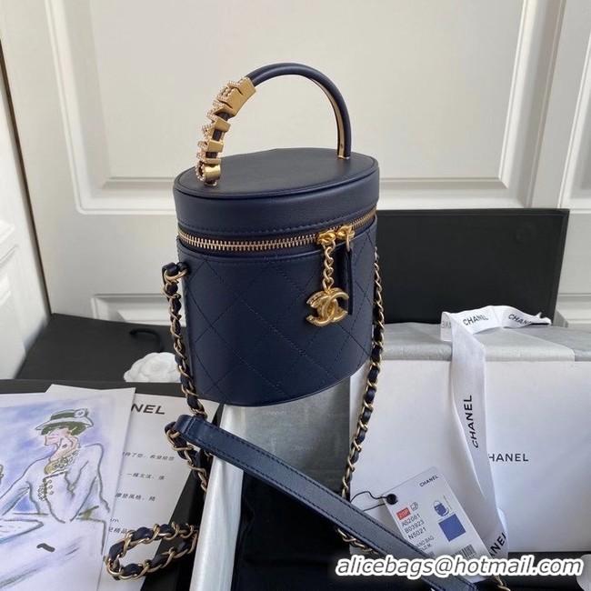 Famous Brand Chanel vanity case AS2061 dark Blue