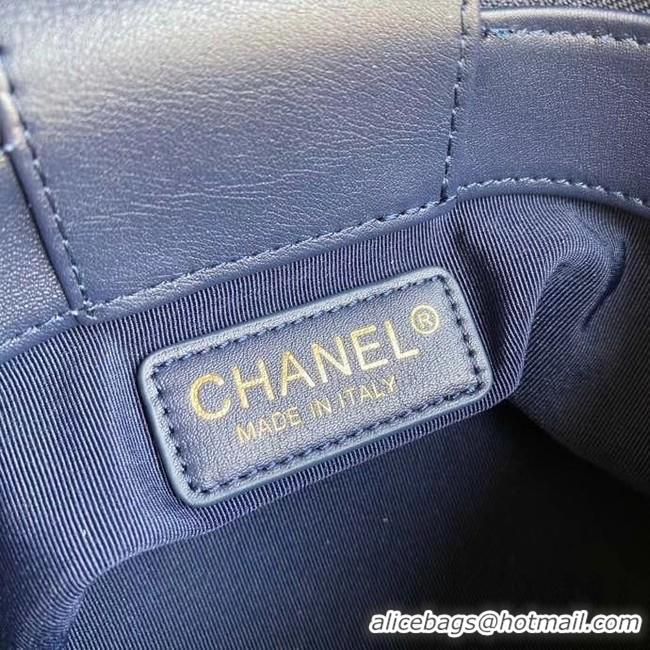 Famous Brand Chanel vanity case AS2061 dark Blue