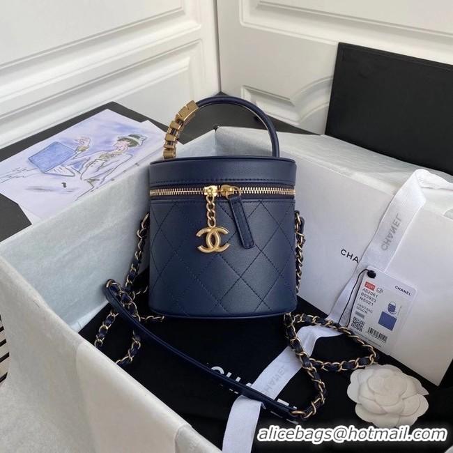 Famous Brand Chanel vanity case AS2061 dark Blue