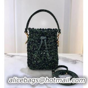 Traditional Discount FENDI fabric bag 8BR881 green