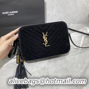 Fashion Discount Yves Saint Laurent IN SUEDE AND SMOOTH LEATHER Y520534E black