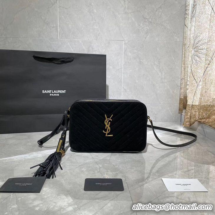 Fashion Discount Yves Saint Laurent IN SUEDE AND SMOOTH LEATHER Y520534E black