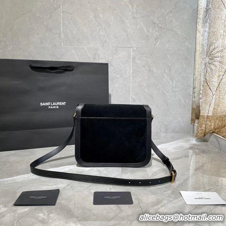 Buy Discount Yves Saint Laurent IN SUEDE AND SMOOTH LEATHER Y535025E Black