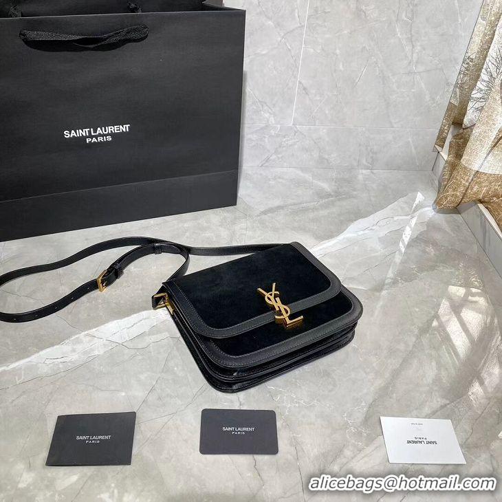 Buy Discount Yves Saint Laurent IN SUEDE AND SMOOTH LEATHER Y535025E Black