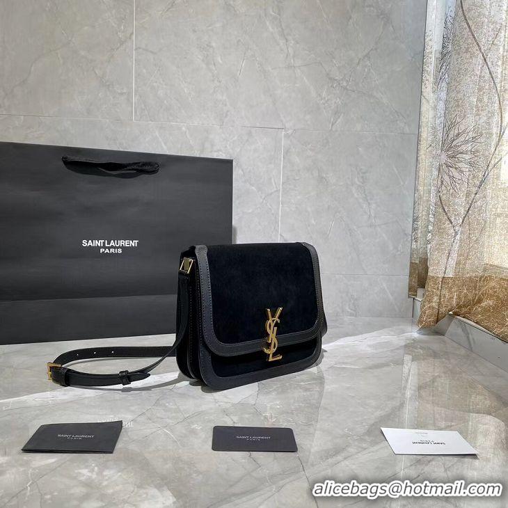 Buy Discount Yves Saint Laurent IN SUEDE AND SMOOTH LEATHER Y535025E Black