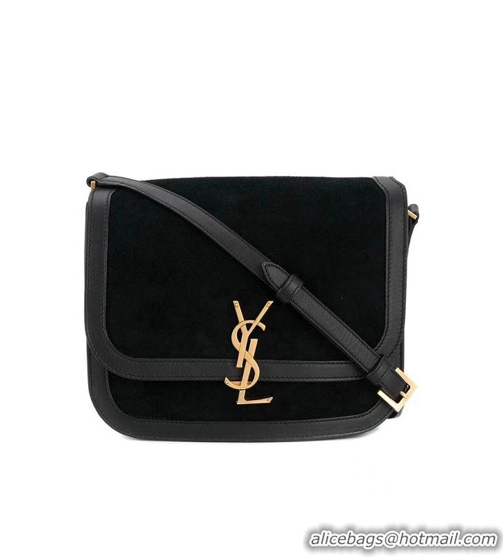 Buy Discount Yves Saint Laurent IN SUEDE AND SMOOTH LEATHER Y535025E Black