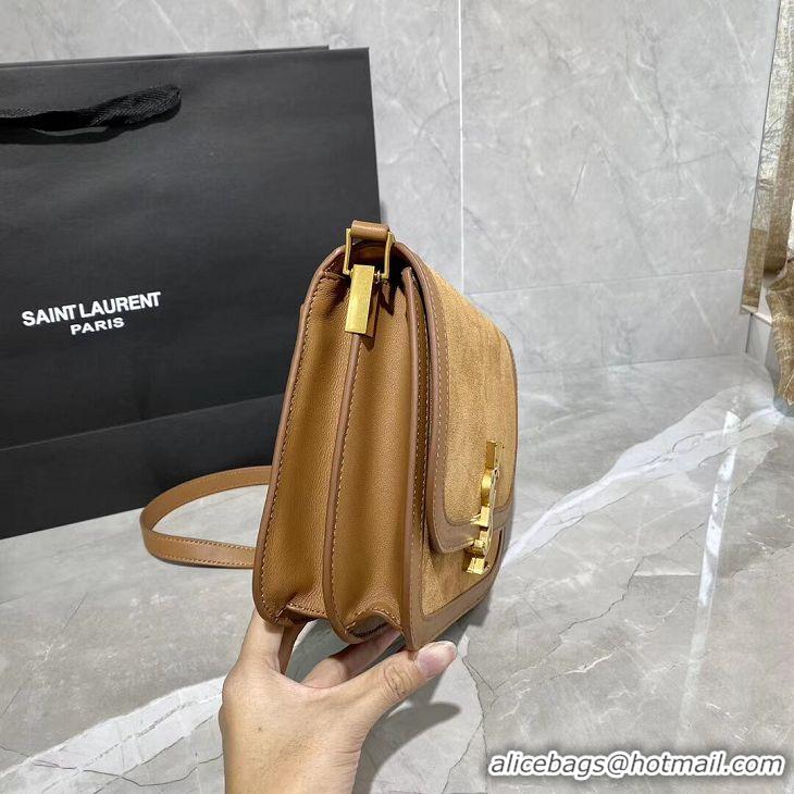 Cheapest Yves Saint Laurent IN SUEDE AND SMOOTH LEATHER Y535025E brown