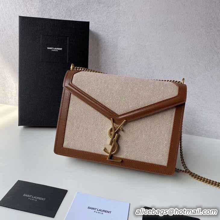 New Design Yves Saint Laurent IN CANVAS AND LEATHER Y650017H Apricot