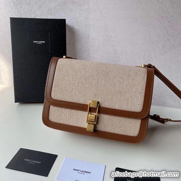 Low Price Yves Saint Laurent IN CANVAS AND LEATHER Y650108H Apricot