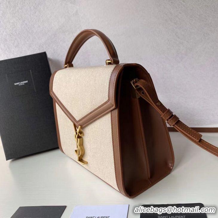 New Luxury Yves Saint Laurent IN CANVAS AND LEATHER Y650119H Apricot