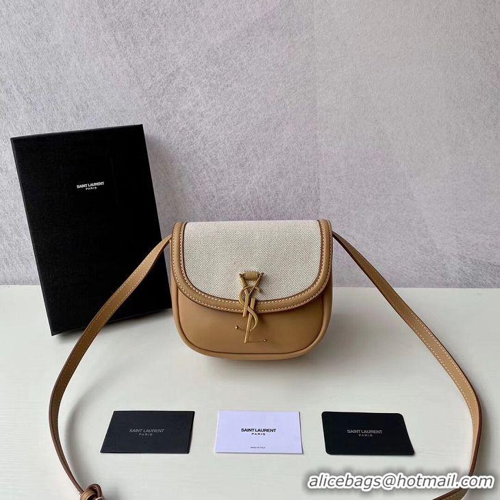 Inexpensive Yves Saint Laurent IN CANVAS AND LEATHER Y650123H Apricot