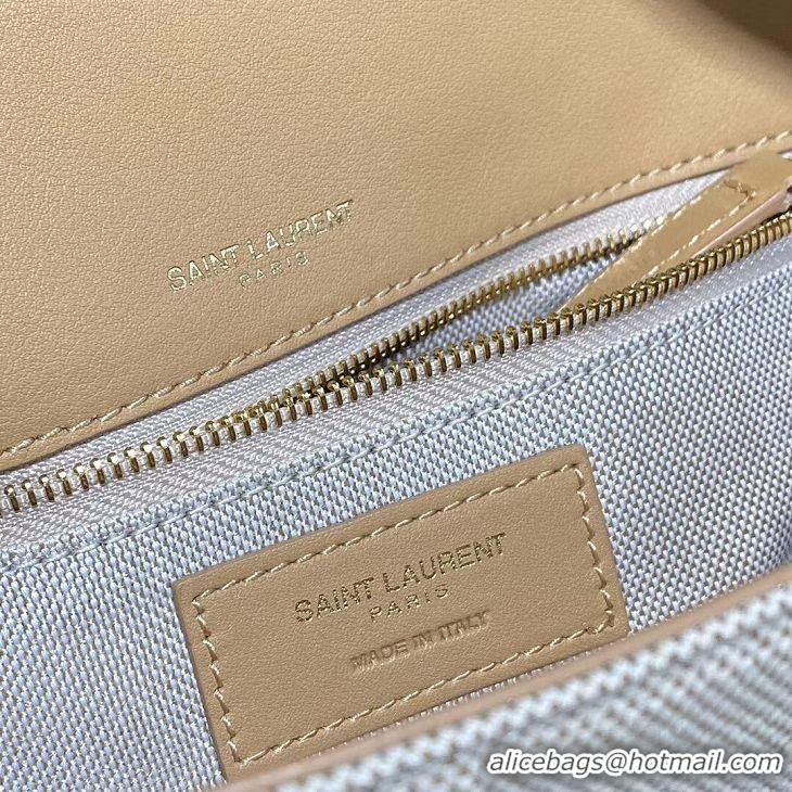 AAAAA Discount Yves Saint Laurent IN CANVAS AND LEATHER Y698894H Apricot