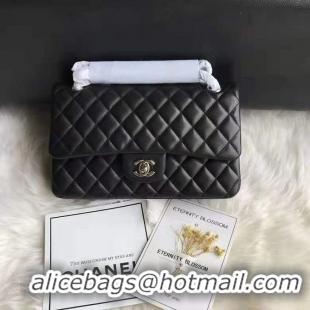 Best Quality Chanel Quilted Lambskin Flap Bag A35202 Black/Silver