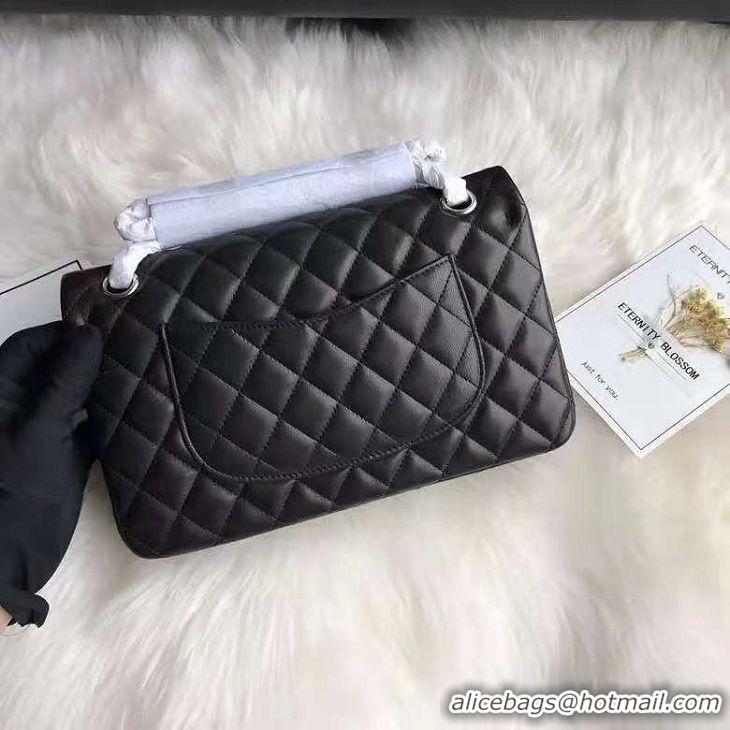 Best Quality Chanel Quilted Lambskin Flap Bag A35202 Black/Silver