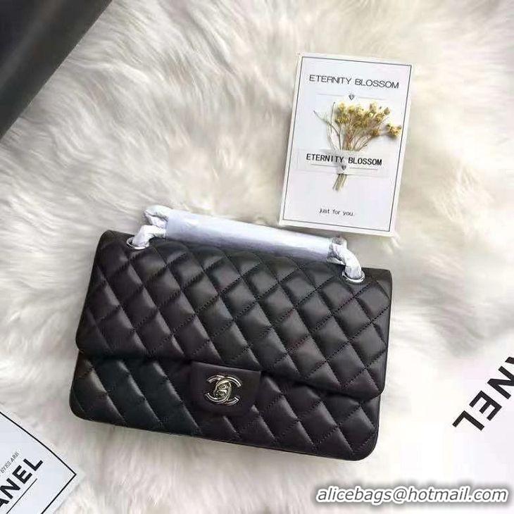 Best Quality Chanel Quilted Lambskin Flap Bag A35202 Black/Silver