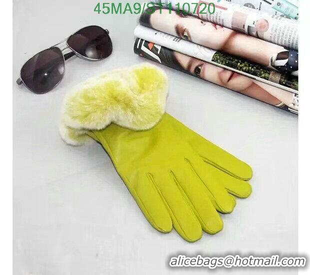 Luxury Chanel Gloves In Sheepskin Leather Women G110720 Yellow