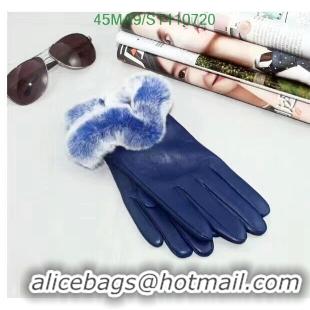 Classic Chanel Gloves In Sheepskin Leather Women G110720 Blue