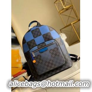 Buy Classic Louis Vuitton Damier Graphite Canvas Original Leather Backpack N40402 Blue