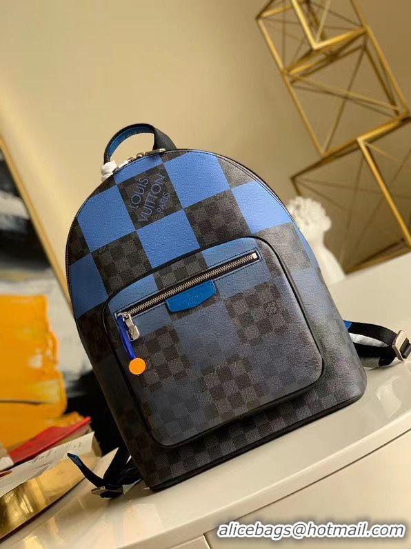 Buy Classic Louis Vuitton Damier Graphite Canvas Original Leather Backpack N40402 Blue