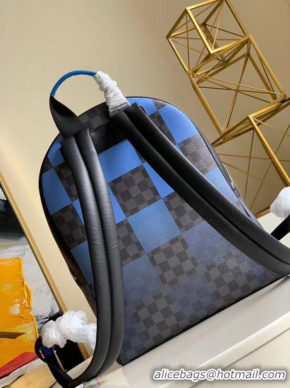 Buy Classic Louis Vuitton Damier Graphite Canvas Original Leather Backpack N40402 Blue