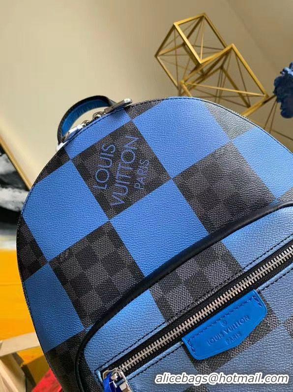 Buy Classic Louis Vuitton Damier Graphite Canvas Original Leather Backpack N40402 Blue