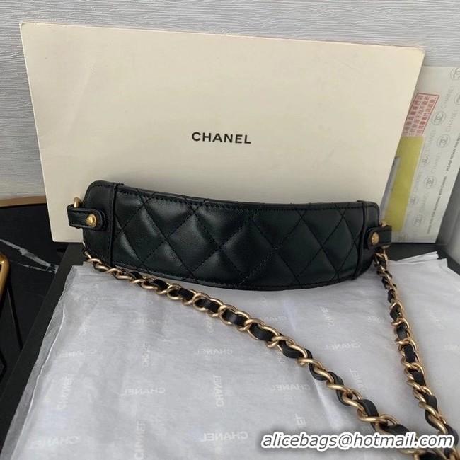 Good Product Chanel small flap bag Calfskin & Gold-Tone Metal AS2228 Black