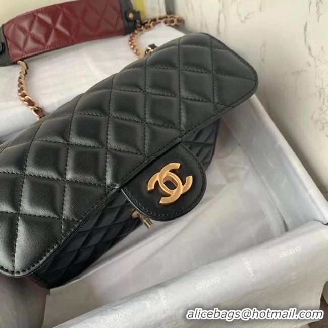 Trendy Design Chanel small flap bag Calfskin & Gold-Tone Metal AS2228 Black & Brown