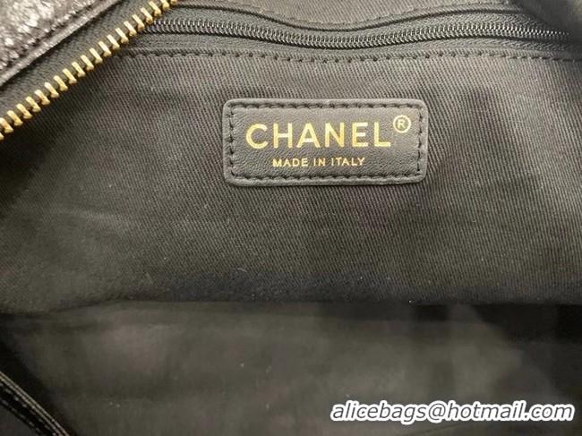 Popular Style Chanel bowling bag Calfskin & Gold-Tone Metal AS8396 black