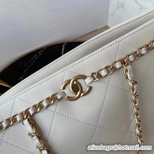 Well Crafted Chanel shopping bag AS2556 white