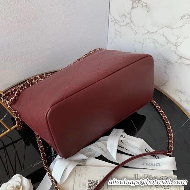 Popular Style Chanel shopping bag AS2556 Burgundy