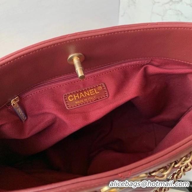 Popular Style Chanel shopping bag AS2556 Burgundy