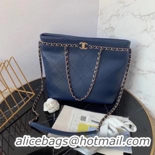 Good Taste Chanel shopping bag AS2556 Navy Blue