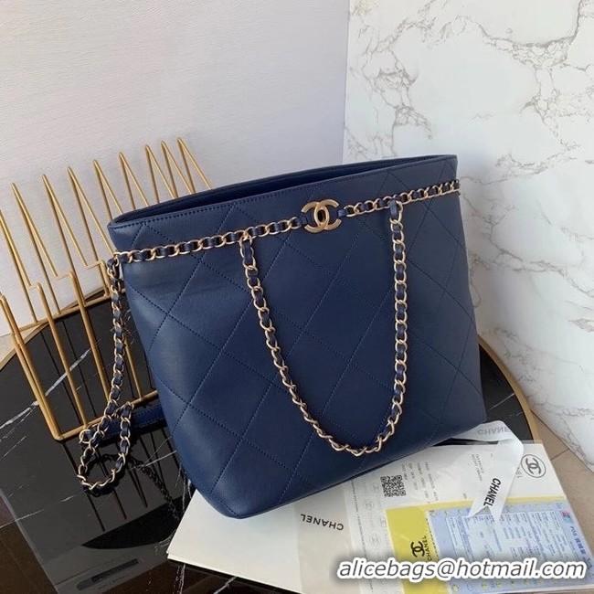 Good Taste Chanel shopping bag AS2556 Navy Blue