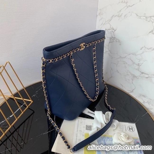 Good Taste Chanel shopping bag AS2556 Navy Blue