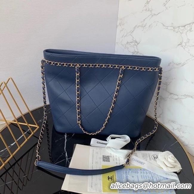 Good Taste Chanel shopping bag AS2556 Navy Blue